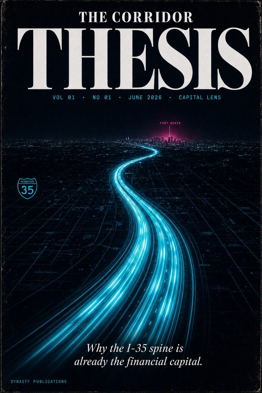 The Corridor Thesis — June 2026 cover, brand spec v1.0